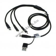 Helyettest USB kbel iPhone / Micro-USB / USB-C, fekete, 1m - A kszlet erejig!