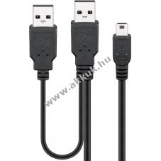 USB A - USB mini B M/M adatkbel 60cm