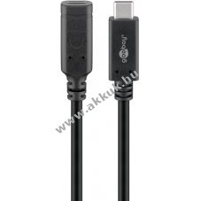 USB-C 3.2 hosszabbt kbel, 1m , fekete