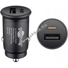 Goobay dupla USB auts gyorstlt USB-C Power Delivery 30W