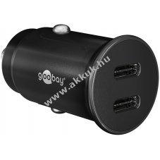 Goobay auts dupla USB-C gyorstlt, (Power Delivery), 30W, 12V/24V - Kirusts!