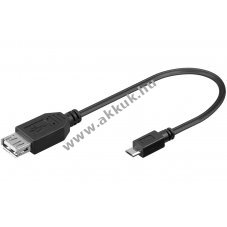 Goobay OTG (On The Go) USB 2.0 kbel micro USB csatlakozval 20cm - Kirusts! - A kszlet erejig!