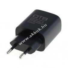 Hlzati tlt adapter USB-C csatlakozval, USB Power Delivery, 20W, fekete
