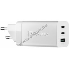 Varta USB/USB-C gyorstlt, 65W, fehr PD Power Delivery s Quick Charge - A kszlet erejig!