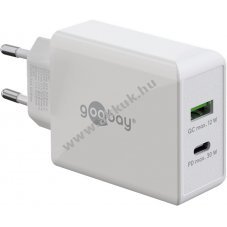 Hlzati gyorstlt USB-C PD (Power Delivery) 30W, fehr