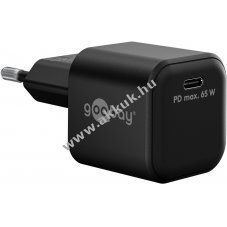 Hlzati USB-C gyorstlt, 65W, fekete, PD power delivery - A kszlet erejig!