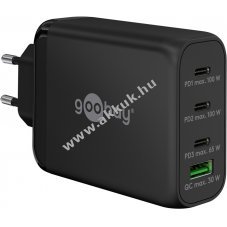 100W USB-C PowerDelivery tbbportos gyorstlt, fekete - A kszlet erejig!