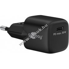 USB-C gyorstlt Power delivery, 30W, fekete - A kszlet erejig!