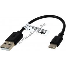 goobay USB-C tlt s szinkronizl kbel USB-C aljzatos kszlkekhez, 10cm, fekete