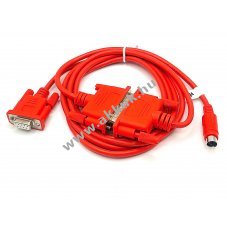 RS232 / RS422 / Mini-DIN PLC kbel Mitsubishi egysghez