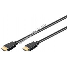 High Speed HDMI kbel standard csatlakoz (tpus A) 2m, fekete, aranyozott csatlakozval