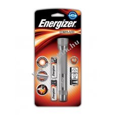 ENERGIZER Metal 3 LED-es fém zseblámpa, elemlámpa + 2db AA ceruza elem