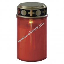 LED temeti mcses, piros, 12.5cm, kltri s beltri, meleg fehr, idzts