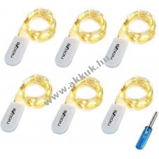 6db 20 LED-es fnyfzr 2m meleg fehr - A kszlet erejig!