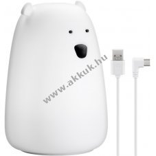 LED jszakai fny, jegesmedve, meleg fehr, 7 sznben vilgt - Kirusts! - A kszlet erejig!