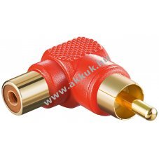 RCA adapter 90-os knyk fejjel, piros