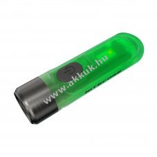 Kulcstart, zseblmpa Nitecore TIKI  GITD - Glow in the Dark, zld Micro-USB