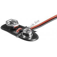 Elemtart, csatlakoz 9V Block elemhez, T-forma, manyagkivitel