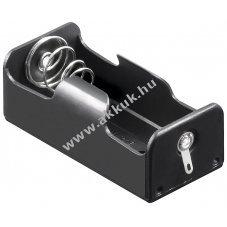 Elemtart 1db C (Baby) elemhez, akkuhoz, forraszthat csatlakozval