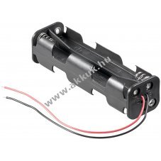 Elemtart 8db AA Mignon ceruza elemhez, akkuhoz kbeles csatlakozval