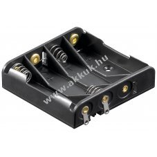 Elemtart 4db AAA( Micro) elemhez, akkuhoz forraszthat csatlakozval