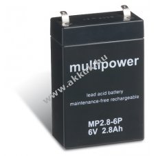 Helyettest lom akku Diamec tpus: DM6-2.8 6V 2,8Ah Multipower