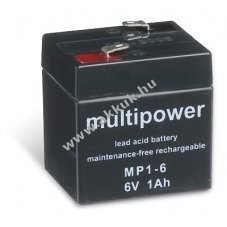 lom akku 6V 1Ah Multipower tpus MP1-6