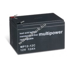 �lom akku 12V 12Ah Multipower t�pus MPC12-12 ciklus�ll�, ciklikus