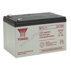 lom akku 12V 12Ah YUASA tpus NP12-12 VDS-minstssel (F2 csatlakoz)