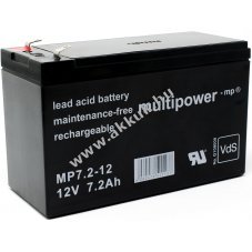 Tzvdelmi-kszlk akku Multipower MP7,2-12 - VDS-minstssel (csatlakoz: F1)