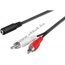 Audio kbel 3.5mm jack > strereo RCA, 1.4m