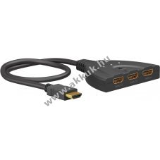 HDMI kapcsol/switch 3db HDMI eszkzk kztti tkapcsolshoz - A kszlet erejig!