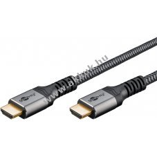 HDMI k�bel Ethernettel 0.5m sz�vet bor�t�sos, s�rke