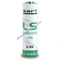 SAFT lithium elem tpus LS14500 - AA, R6 3,6V 2,6Ah (Li-SOCl2)