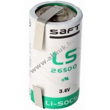 SAFT lithium elem tpus LS26500, 3.6V, U forrfles, Li-SOCl2