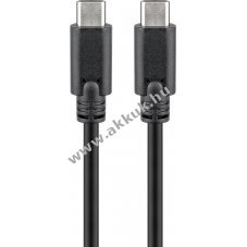 Goobay USB-c -> USB-c kbel fekete 1m