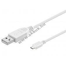 Goobay USB kbel 2.0 micro USB csatlakozval 1m fehr