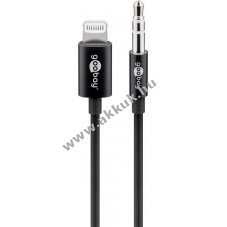 Goobay Apple Lightning audiokbel (3,5mm Jack) 1m fekete