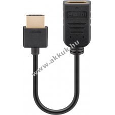 Goobay HDMI hosszabbt adapter, 0.1m, fekete - Kirusts! - A kszlet erejig!