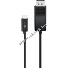 USB-C - Displayport adapterkbel, 4k60Hz, 1,20 m - A kszlet erejig!