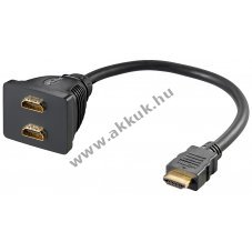 HDMI kbel adapter 2db 19 ts HDMI aljzat >19 ts HDMI csatlakozra