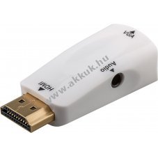 HDMI > VGA talakt 3.5mm audio csatlakozval - A kszlet erejig!