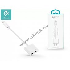 Devia lightning + 3.5 mm jack adapter egyidben trtn tltshez s zenehallgatshoz