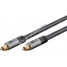 Optikai k�bel, TOSLINK 1m sz�vet bor�t�sos, sz�rke