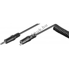 Fejhallgat-hosszabbt kbel 3,5 mm, tekercselt kbel