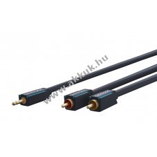 Clicktronic 3,5mm AUX-RCA sztere� adapterk�bel 1x3,5mm jack 2xRCA 5,0m OFC