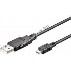 Goobay USB kbel 2.0 micro USB csatlakozval 1,8m fekete - Kirusts! - A kszlet erejig!