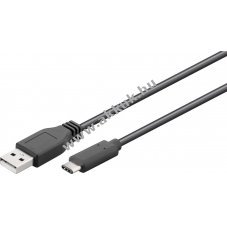 Goobay USB C 3.1 tlt- s adatkbel max 60W (20V 3A) fekete 50cm