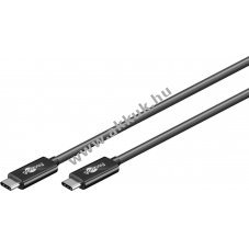 Goobay USB C tlt- s adatkbel 60W (3A 20V) fekete 1m - A kszlet erejig!