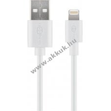 Goobay adat- �s t�lt�k�bel Apple Lightning / USB A 2.0 feh�r 50cm